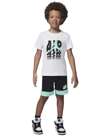 Jordan Infants JDB Galaxy French Terry Tee + Shorts Set "Black"