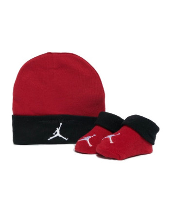 Jordan Infants Jumpman Basic Hat und Bootie Combo 2pc "Black-Gym Red"