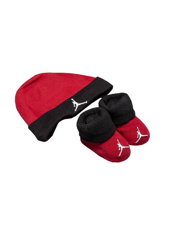 Jordan Infants Jumpman Basic Hat und Bootie Combo 2pc "Black-Gym Red"
