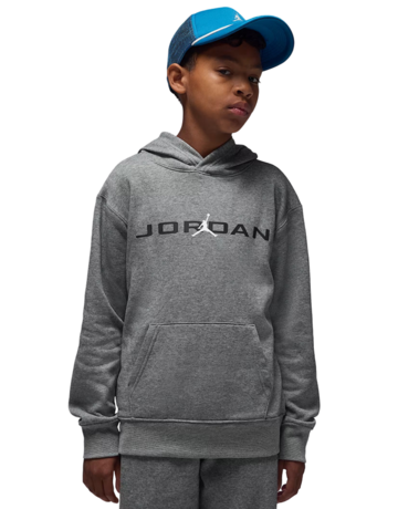 Jordan Kids Baseline Pullover Hoodie "Carbon Heather"