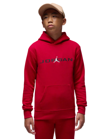 Jordan Kids Baseline Pullover Hoodie "Gym Red"