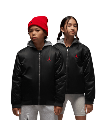 Jordan Kids Big Logo Hooded Bomber Jacket "Black"