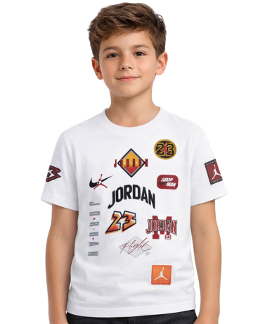 Jordan Kids Dynasty Patch T-Shirt "White"