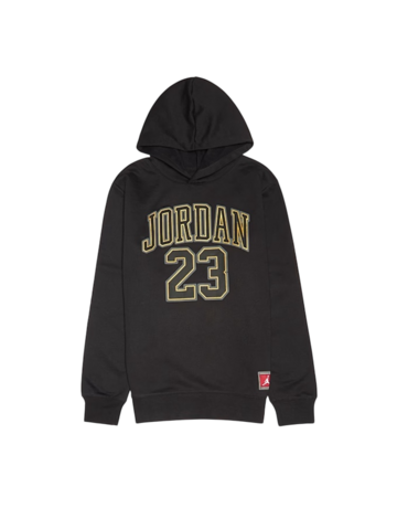 Jordan Kids HBR Logo 23 Fleece Pullover Hoodie "Black Gold"