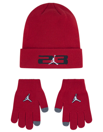 Jordan Kids JAN 23 Beanie and Gloves 2Piece Set "University Red"