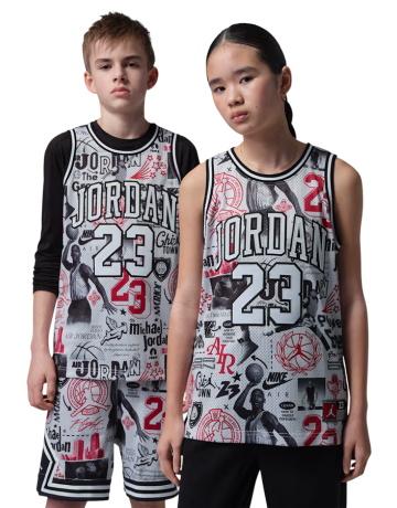 Jordan Kids JDB 23 AOP Jersey Tank Top "Neutral Grey"