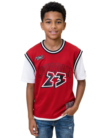 Jordan Kids JDB Dinasty Jersey T-shirt "Gym Red"
