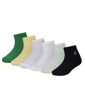 Jordan Kids JDB Everyday Essentials Ankle 6 PPack Socks "Lucky Green"