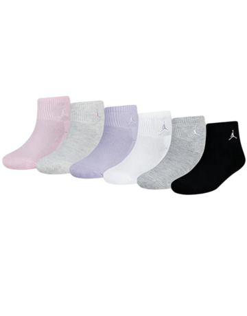Jordan Kids JDB Everyday Essentials Ankle 6 PPack Socks "Pink Foam"