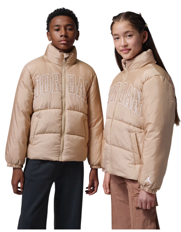 Jordan Kids JDB Mixed Media Puffer Jacket "Legend Medium Brown"