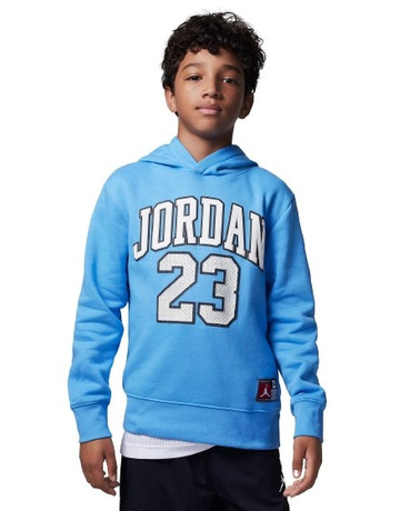In den Einkaufswagen Jordan Kids Logo 23 Fleece Pullover Hoodie "University Blue" Jordan Kids Logo 23 Fleece Pullover Hoodie "University Blue"