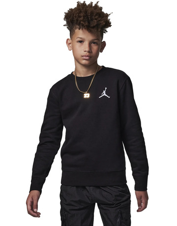 In den Einkaufswagen Jordan Kids MJ Essentials Crew Neck Sweatshirt "Black" Jordan Kids MJ Essentials Crew Neck Sweatshirt "Black"
