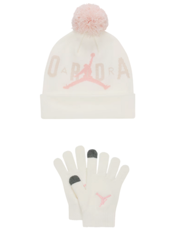 In den Einkaufswagen Jordan Kids Pom-Pon Beanie and Gloves 2Piece Set "Sail" Jordan Kids Pom-Pon Beanie and Gloves 2Piece Set "Sail"