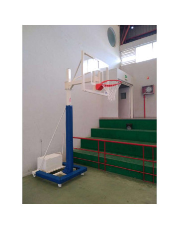 Spiel Baskets Minibasket Deluxe Monotubo Tube 100 Trasladable 2 Räder mit Warenkorb (ohne Brett, Hoop)
