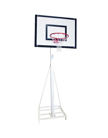 Spiel Baskets Minibasket Deluxe Monotubo Tube 100 Trasladable 2 Räder mit Warenkorb (ohne Brett, Hoop)