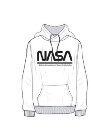 Nasa Logo Kapuzenpullover "N05H-White"