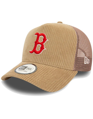 Neu Era MLB Boston Red Sox Cord 9FORTY E-Frame Verstellbarer Trucker Cap "Beige"