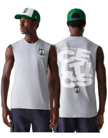 New Era NBA Boston Celtics Graphic Sleeveless T-Shirt "Grey "