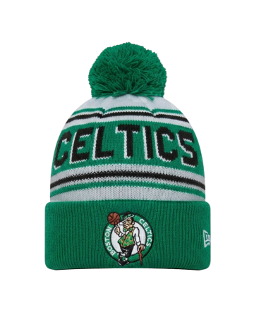 New Era NBA Boston Celtics Knit EG Wordmark Beanie Pom-pom
