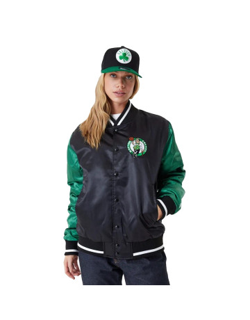 Neue Era NBA Boston Celtics Satin Bomber "Black-Kelly Green"