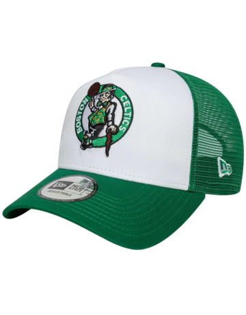 New Era NBA Boston Celtics Side Patch 9FORTY A-Frame Trucker Adjustable Cap