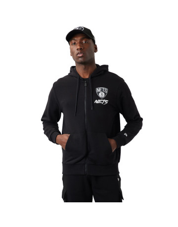 Neue Era NBA Brooklyn Nets Script Logo FZ Hoodie "Black"