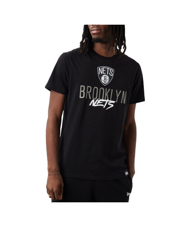 Neue Era NBA Brooklyn Nets Script Logo Tee "Schwarz"