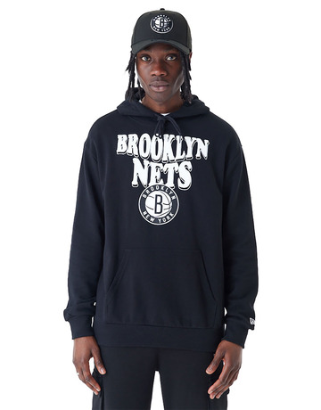 In den Einkaufswagen New Era NBA Brooklyn Nets Script Oversized Pullover Hoodie "Black" New Era NBA Brooklyn Nets Script Oversized Pullover Hoodie "Black"