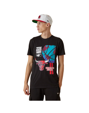 New Era NBA Chicago Bulls Basketball Globe Graphic T-Shirt "Black"