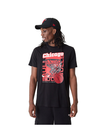 New Era NBA Chicago Bulls Basketball Graphic T-Shirt "Black"