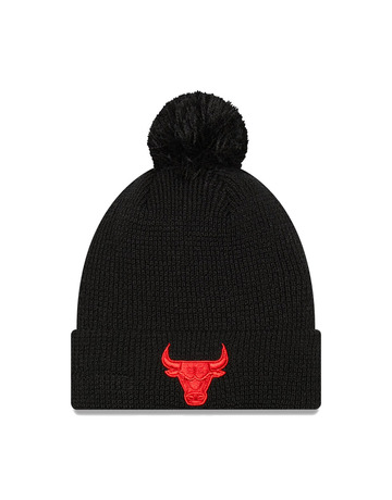 Neue Ära NBA Chicago Bulls Bobble Beanie Pompom "Schwarz"