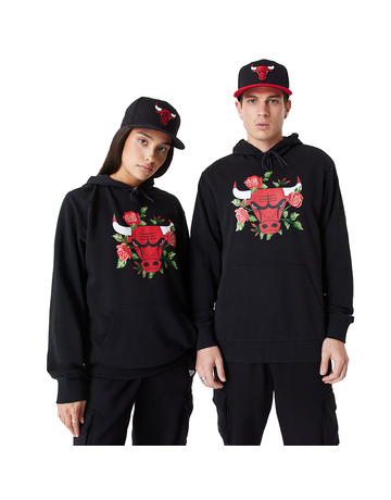 New Era NBA Chicago Bulls Floral Graphic Pullover Hoodie