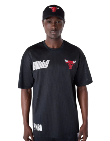 New Era NBA Chicago Bulls Graphic Mesh T-Shirt "Black"