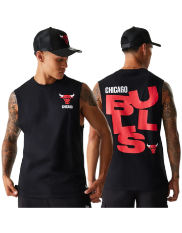 New Era NBA Chicago Bulls Graphic Sleeveless T-Shirt "Black"