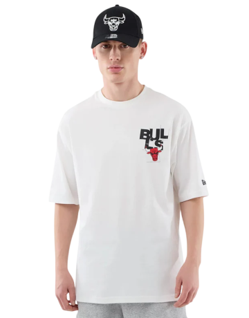 New Era NBA Chicago Bulls Player Graphic Oversized T-Shirt "White"