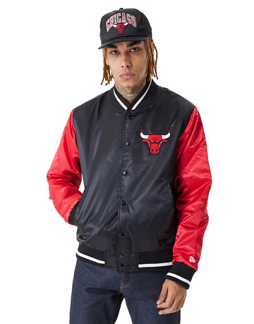 Neue Era NBA Chicago Bulls Satin Bomber "Black-Red"