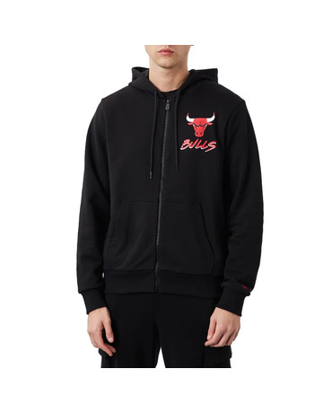 Neu Era NBA Chicago Bulls Script Logo FZ Hoodie "Schwarz"