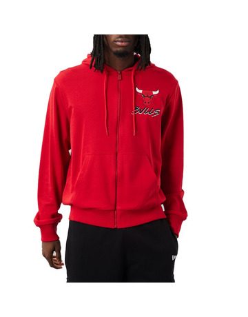 Neue Era NBA Chicago Bulls Script Logo FZ Hoodie "Red"