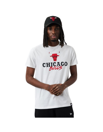 Neue Era NBA Chicago Bulls Script Logo Tee "Weiß"