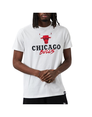 Neue Era NBA Chicago Bulls Script Logo Tee "Weiß"