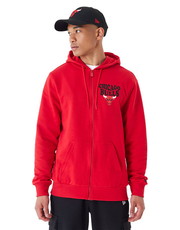 Neu Era NBA Chicago Bulls Script Red Full Zip Hoodie