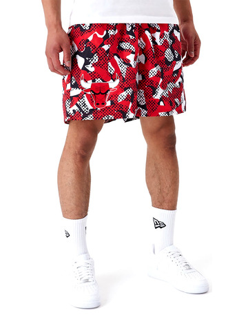 New Era NBA Chicago Bulls Team Alle Over Print Shorts