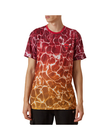 New Era NBA Chicago Bulls Team Farbe Wasserdruck T-Shirt