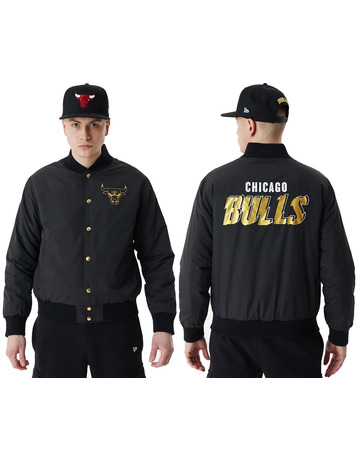 Neue Era NBA Chicago Bulls Team Script Bomber Jacke