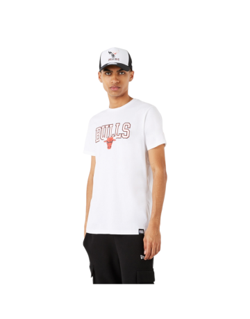 New Era NBA Chicago Bulls Throwback Graphic T-Shirt "White"
