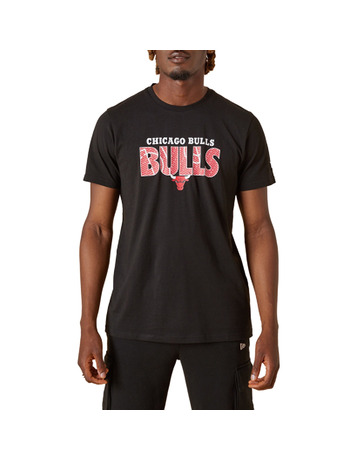 New Era NBA Chicago Bulls Wordmark Court Infill T-Shirt "Black"