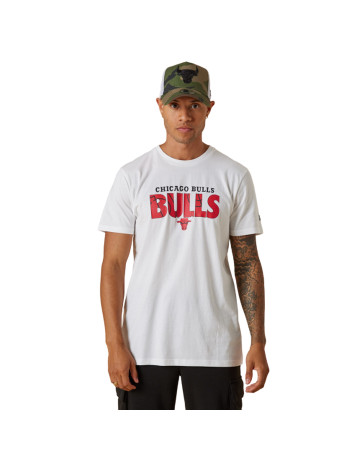 Neu Era NBA Chicago Bulls Wordmark Court Infill T-Shirt "White"