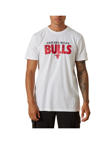Neu Era NBA Chicago Bulls Wordmark Court Infill T-Shirt "White"
