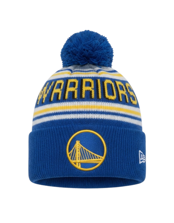 New Era NBA Golden State Warriors Knit EG Wordmark Beanie Pom-pom