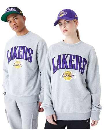Neu Era NBA L.A Lakers Arch Graphic Oversized Crew Neck Sweatshirt